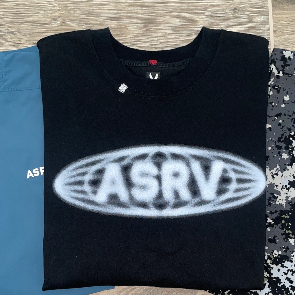 ASRV Lot Black Logo Tee Shirt Blue and Black Camo Tops - Short Sleeve Bundle - Picture 2 of 9